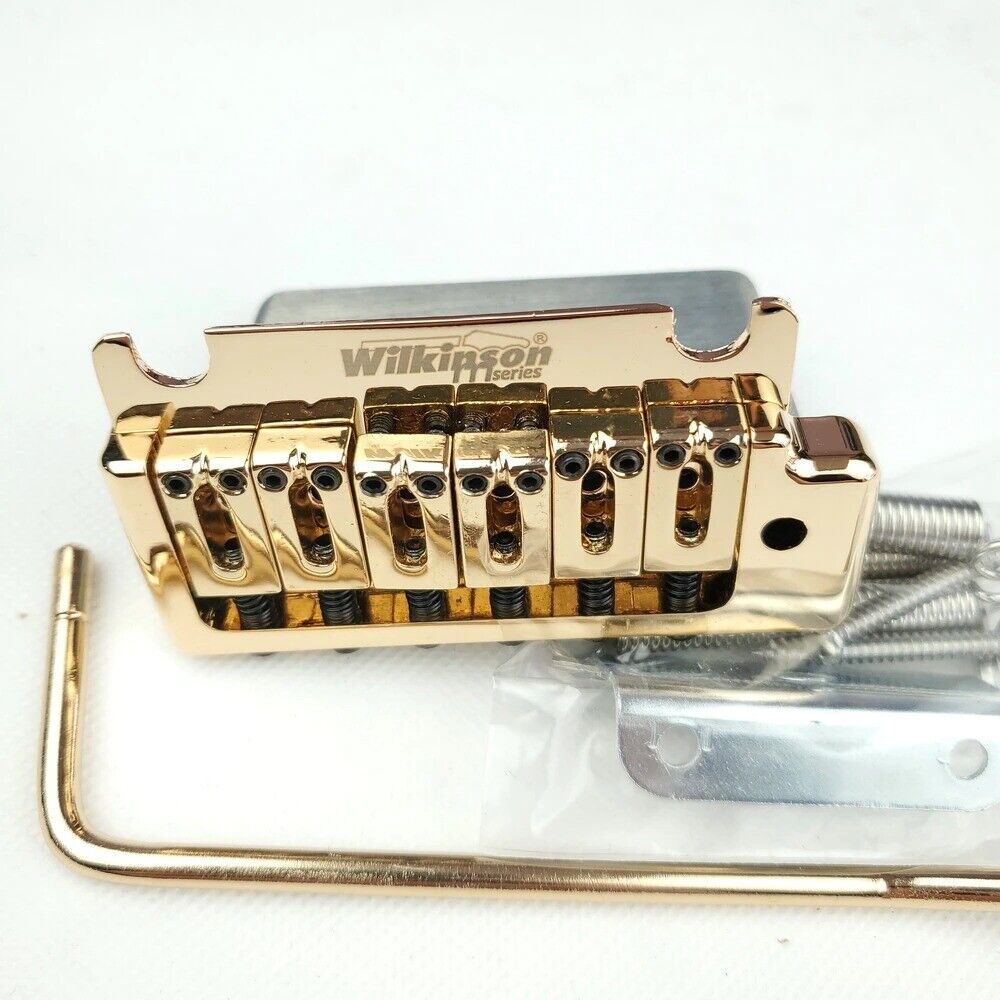 Wilkinson 2 Post Point Golden Bridge Tremolo System in Gold Fit Stratocaster ST