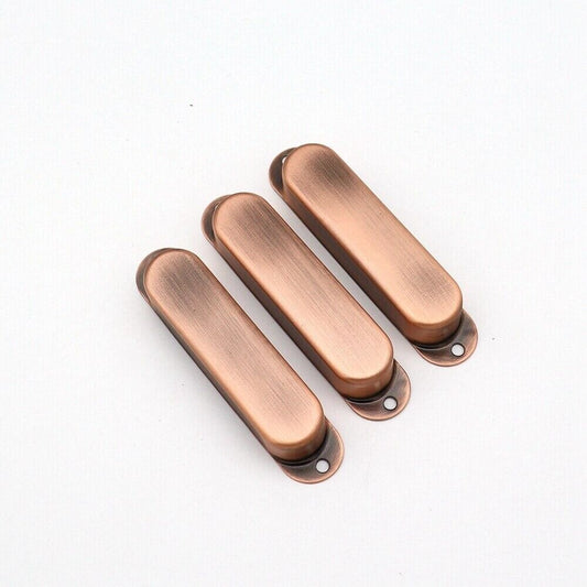 Red Bronze Guitar Single Coil Closed Pickups Covers Fit Fender Stratocaster ST