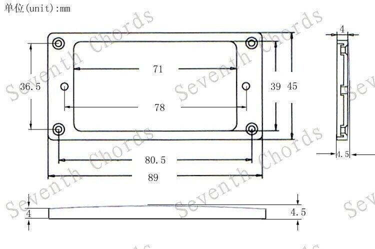 2pcs Guitar Flat Humbucker Pickup Ring Fit Schecter,Peavey,Ibanez,Washburn,ESP