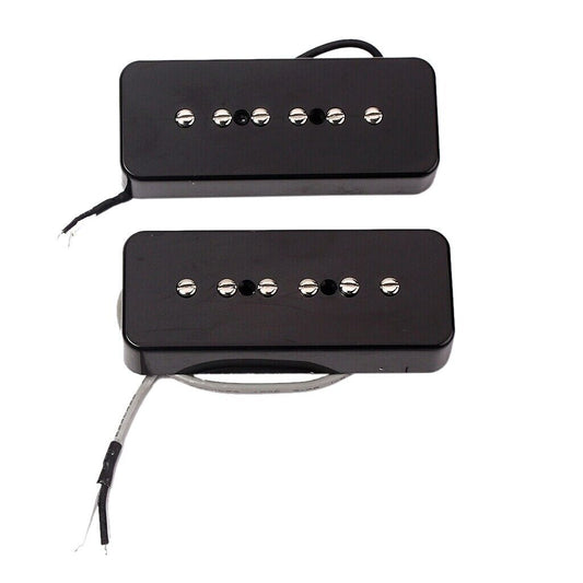 Black Guitar P90 Soapbar Pickups Set Fit Burny,Epiphone,Ibanez,PRS,Gibson,Cort
