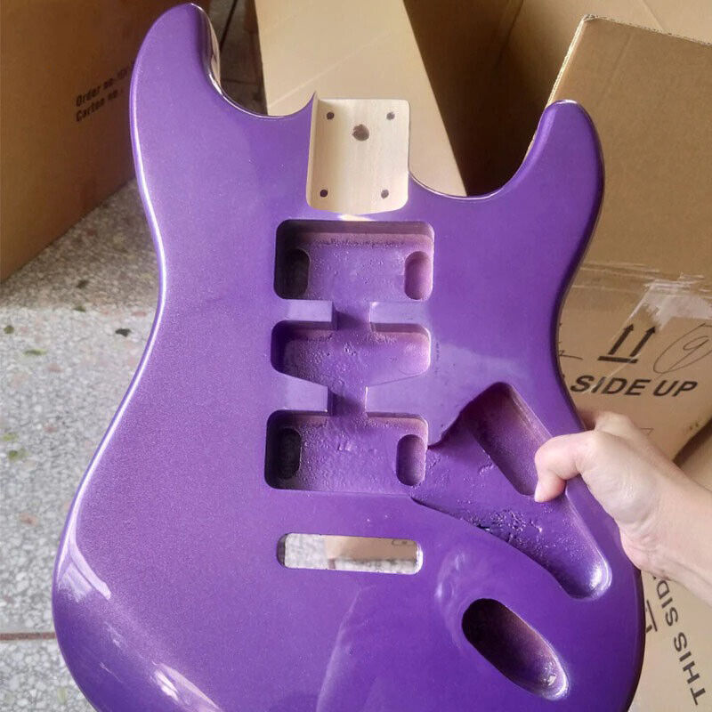 Metallic Purple Color Guitar Poplar Wood Body Fit Strat