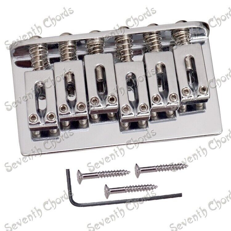 Chrome Top Loading Electric Guitar Fixed Hardtail Bridge 70MM