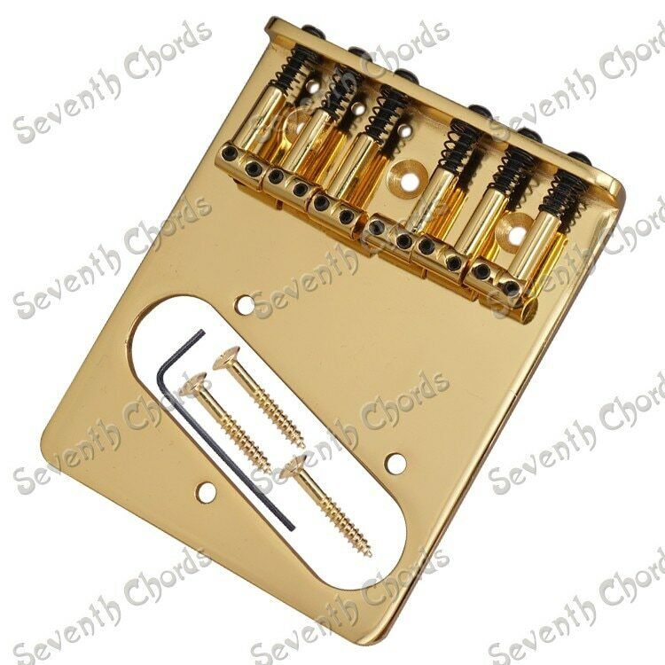 Gold Top Loader Guitar Fixed Vintage Bridge Fit Fender Telecaster Tele