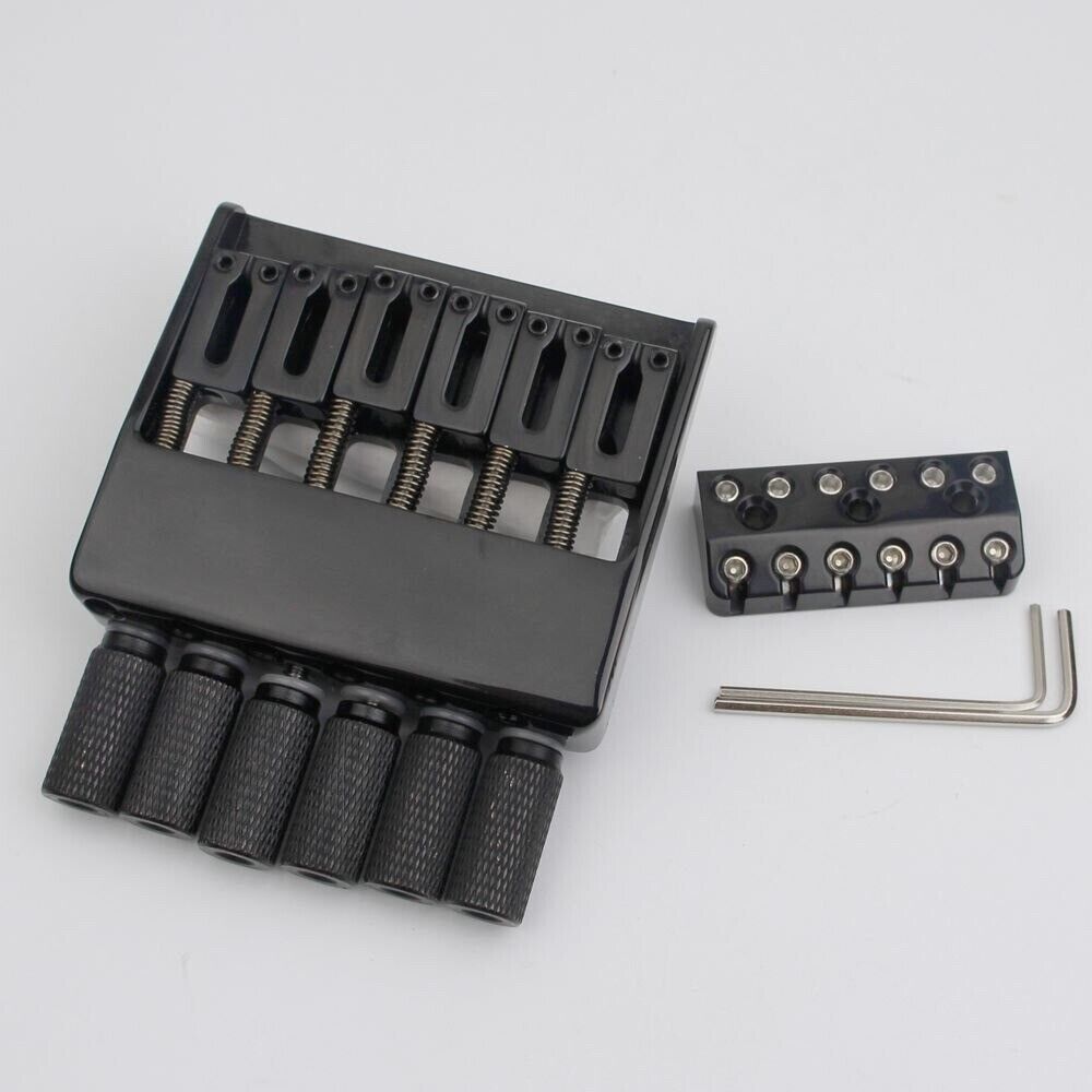 Black 6 String Headless Guitar Bridge