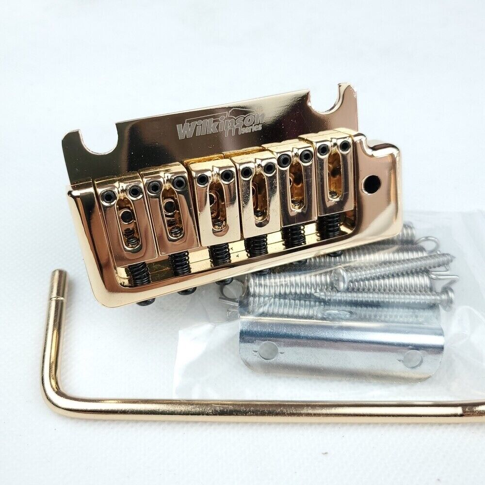 Wilkinson 2 Post Point Golden Bridge Tremolo System in Gold Fit Stratocaster ST