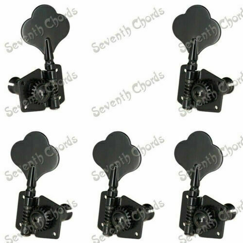 Black 5 String Bass Tuners Pegs 4R1L Fit Xotic,ESP,Ibanez,Cort,Fender,Carvin