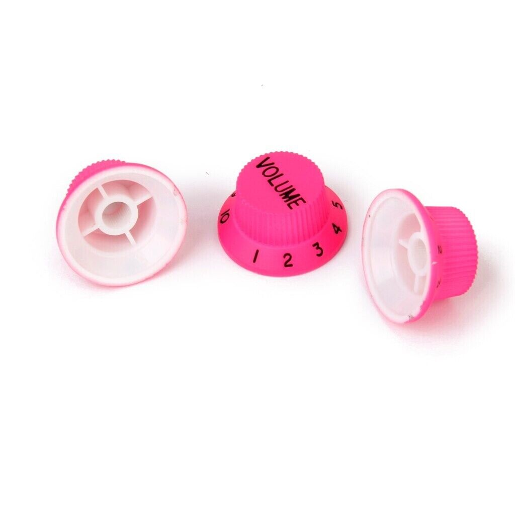 Deep Pink Guitar Control Knobs, Pickups Covers, Switch Tip Fit Fender Strat ST