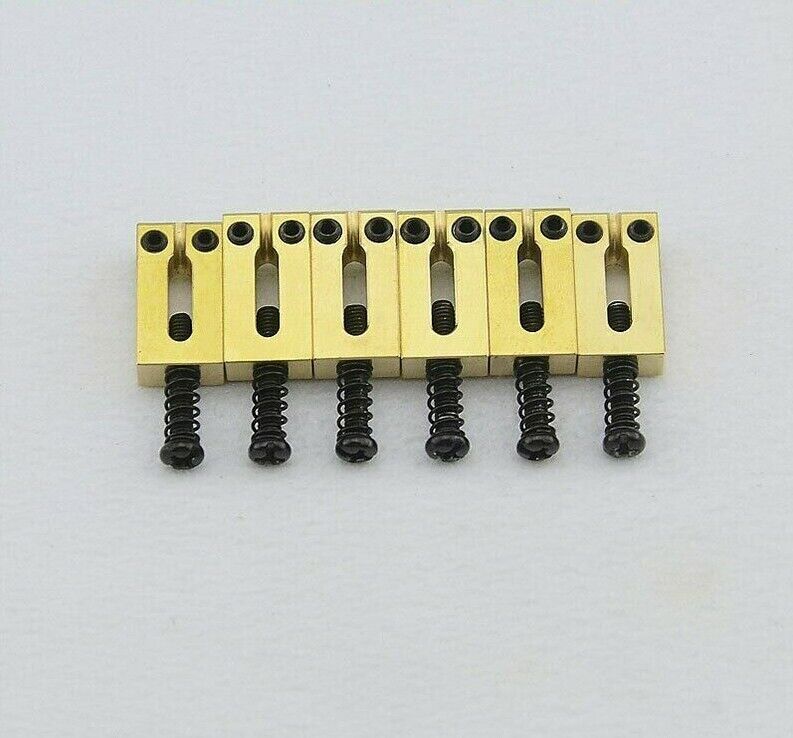 6pcs Guitar 10.5/10.8MM Brass Bridge Saddles Fit Fender Stratocaster/Telecaster