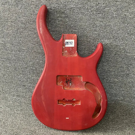 Red 4 String Electric Bass Guitar Basswood Body