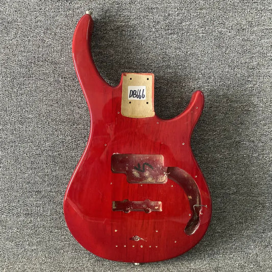 Red 5 String Bass Basswood Body