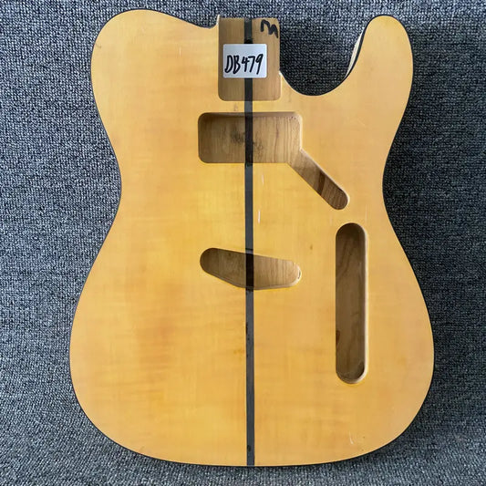 Ash Wood Telecaster Tele Style Guitar Body with Tiger Maple Top