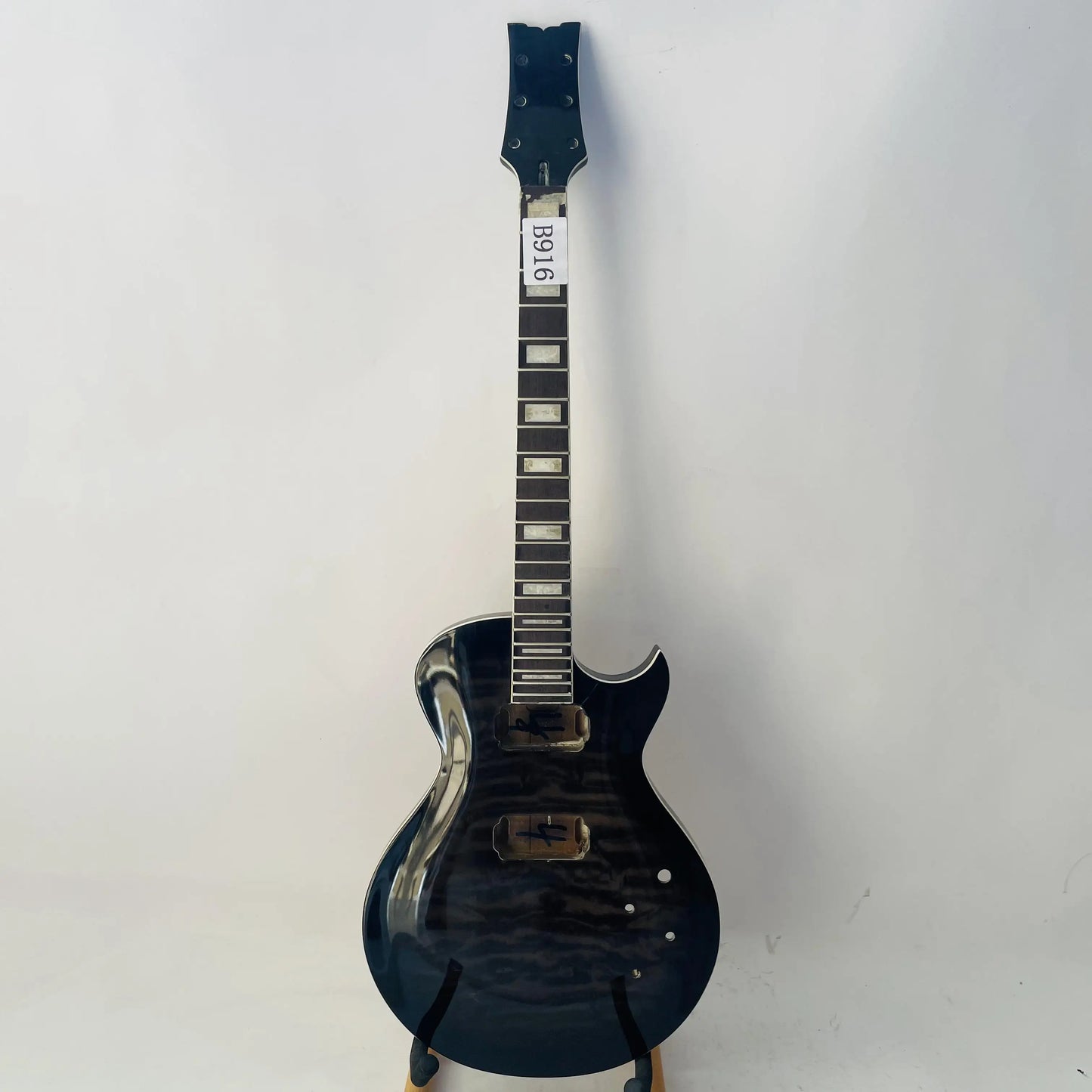 Ibanez Les Paul LP Style Guitar Quilted Maple Top Black Body with Neck, Rosewood Fingerboard