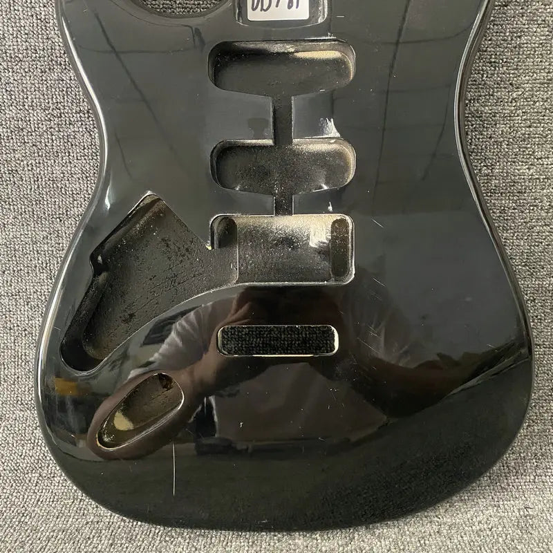 Lefty HSS Glossy Black Guitar Stratocaster Strat Style Body