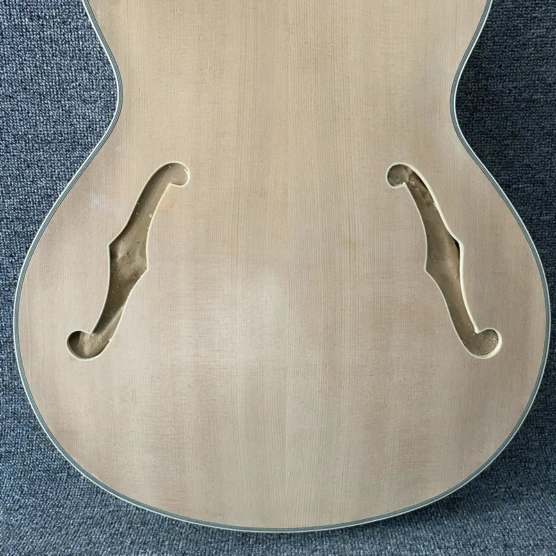 Spruce Wood Top Semi Hollow Jazz Guitar Body