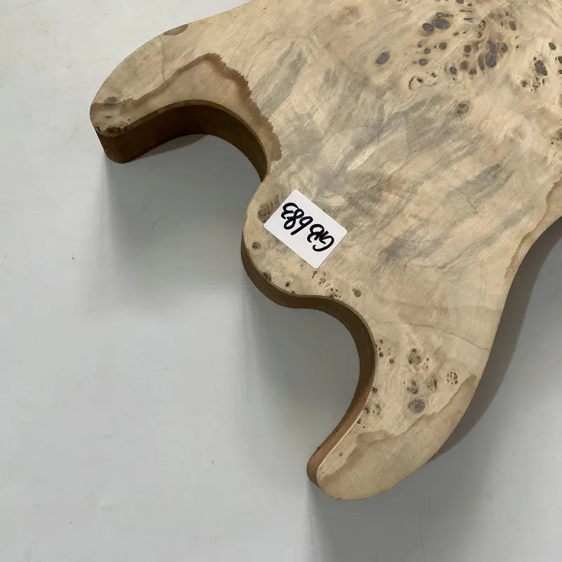 Okoume Wood Guitar Double Cutaway Body with Burl Wood Top